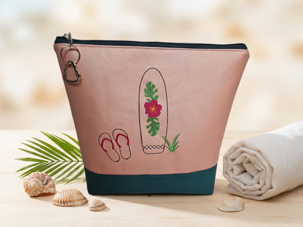 Summer and Beach - doodle Vollstick Stickdatei